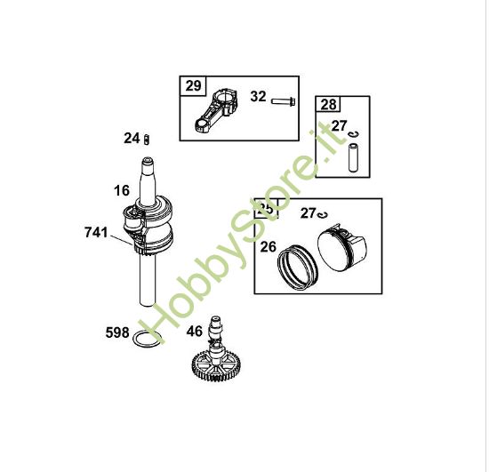 F - GRUPPO ALBERO MOTORE B&S - 09 €¦ 09P702-0228-H1 brand Stihl